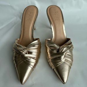 Raye Gold slip on pointy heel 6 1-2 - worn once